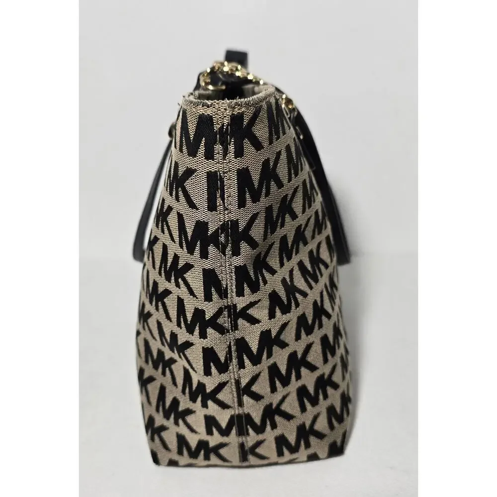 Michael Kors Jet Set EW Tassel Chain Tote/$248/Beige-Black